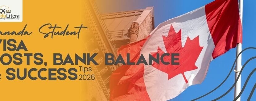 Canada student visa documents, financial proof, and bank balance for a 2026 study application.