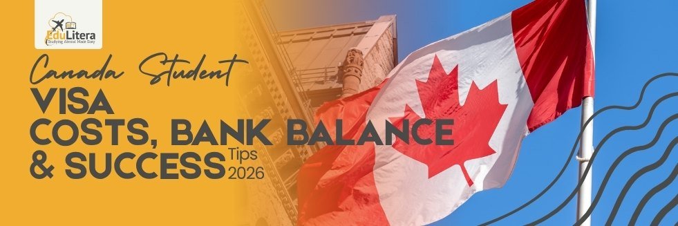 Canada student visa documents, financial proof, and bank balance for a 2026 study application.