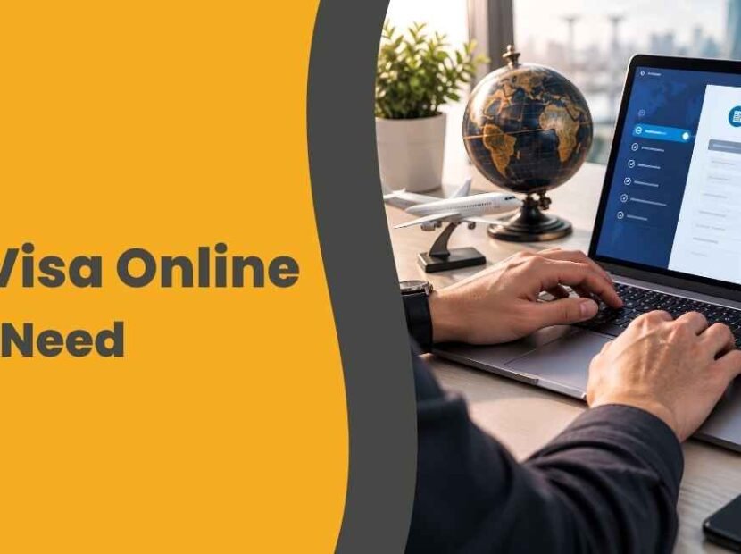 Applicant preparing documents to Apply Visa Online for an international visa application.